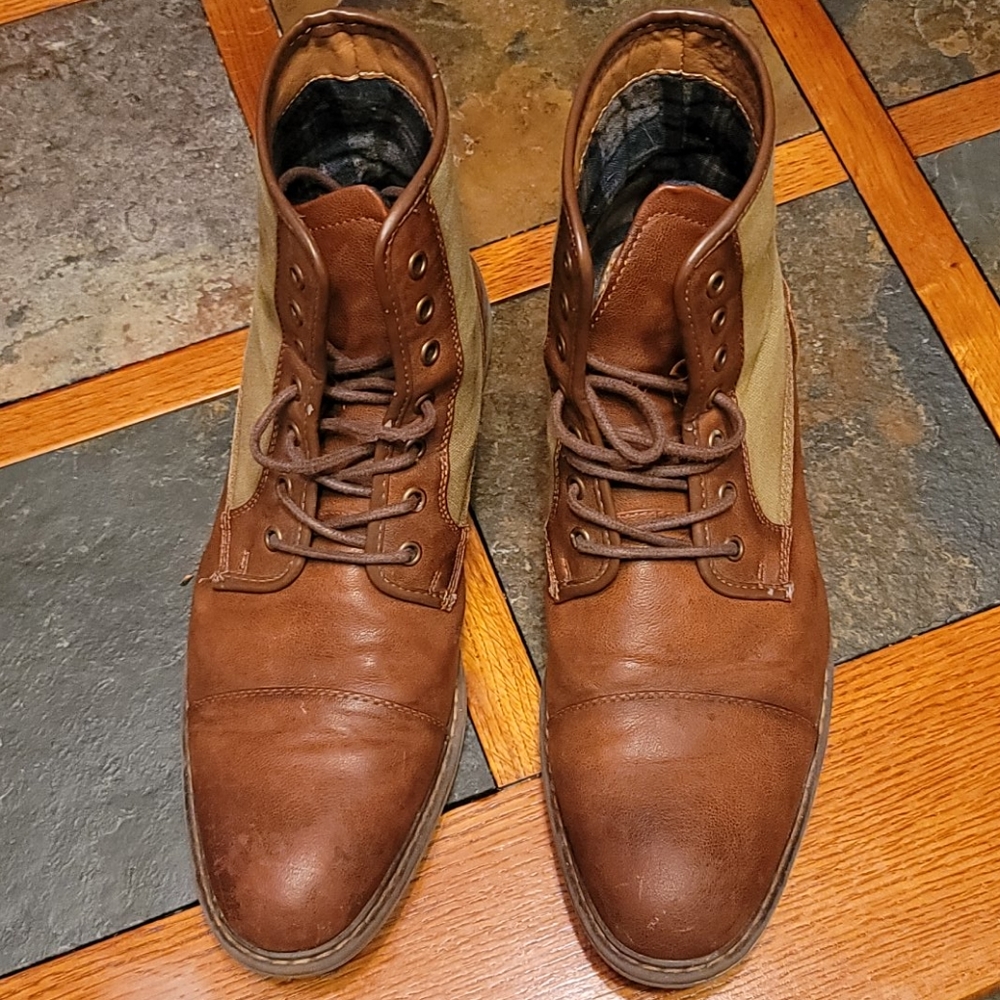 Steve Madden Men's Combat Boots Brown Size 9.5